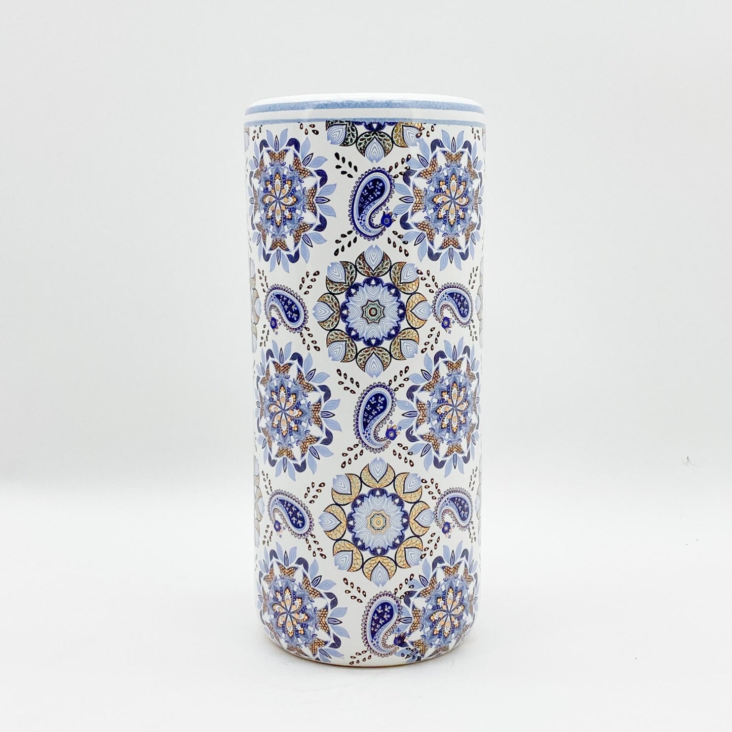 Classic Ceramic Multicolour Umbrella round Stand Perfect for Office, Home Decor