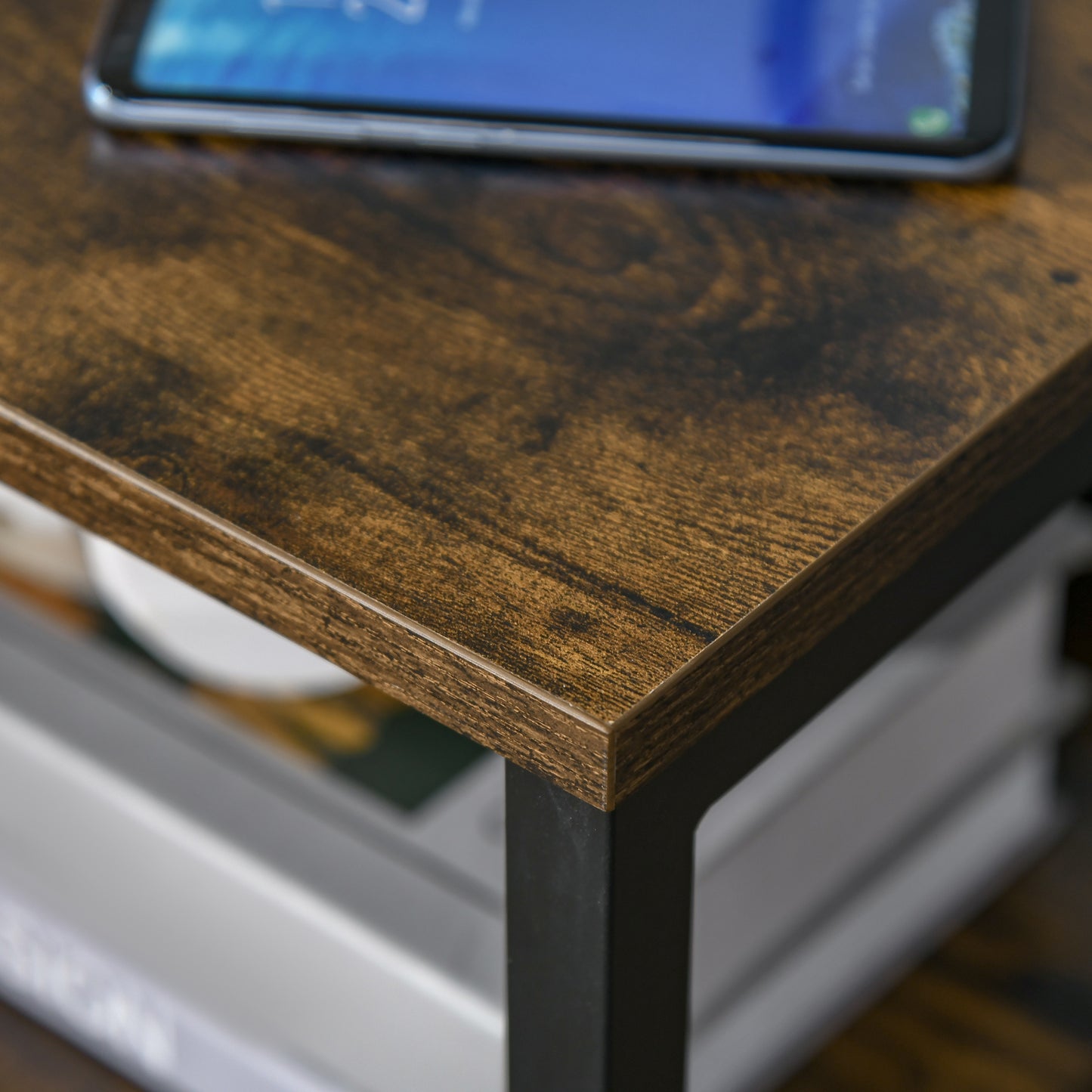 Bedroom Accent End Table with Shelf and Drawer