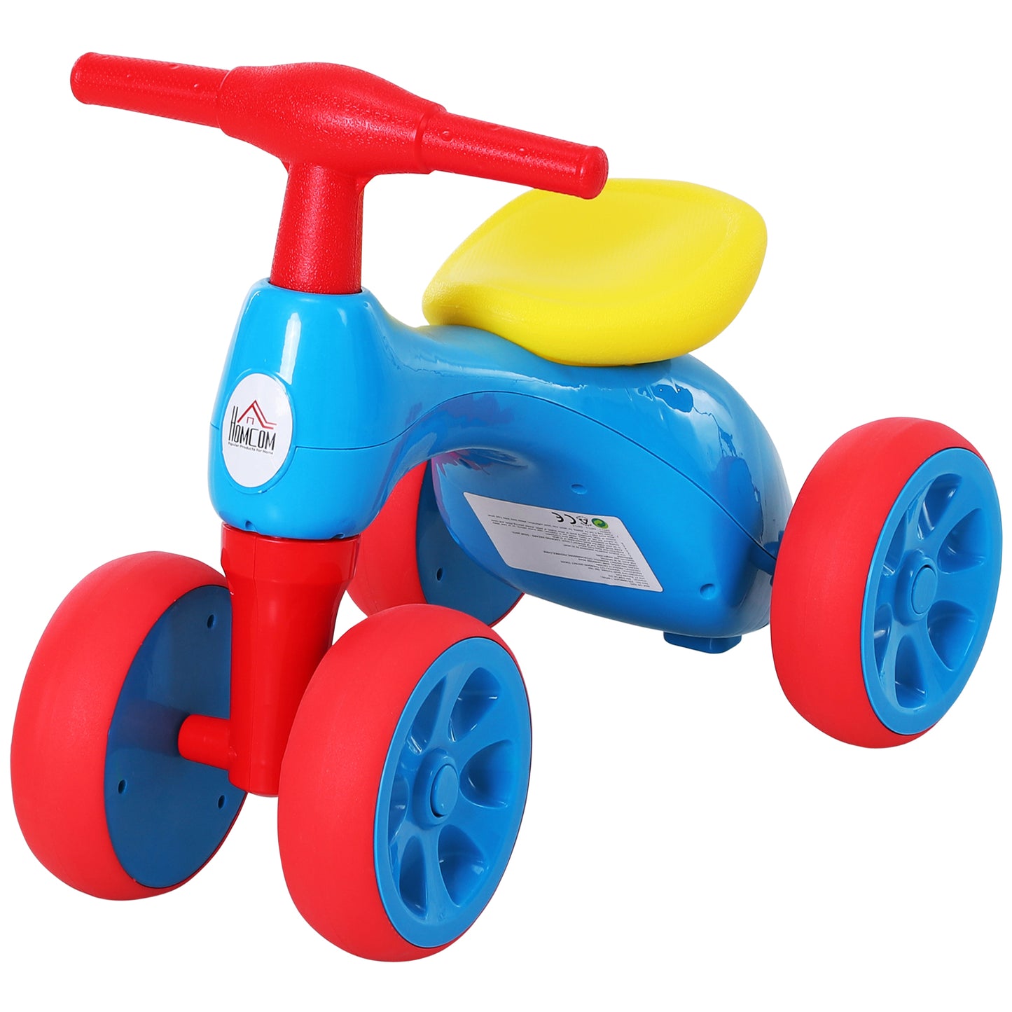 Baby Balance Bike Toddler Safe Training 4 Smooth Rubber Wheels W/Storage Bin