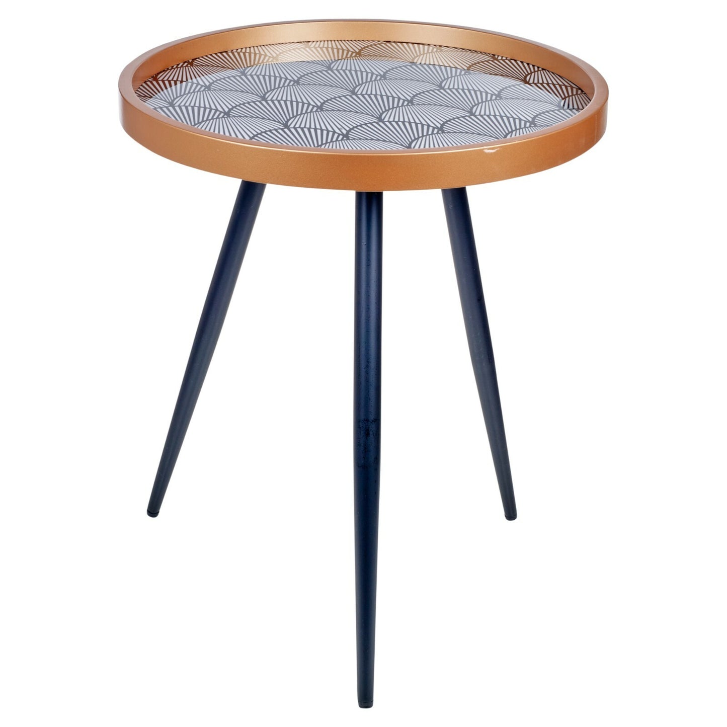 Round Side Coffee Table Set of 2 Metal Home Furniture Living Room Portable Decor