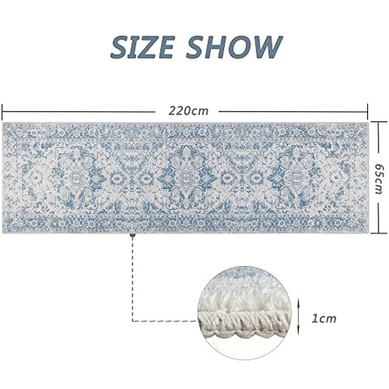 Hallway Runner Non Slip Runner Rugs for Hallway 65X220Cm Long Washable