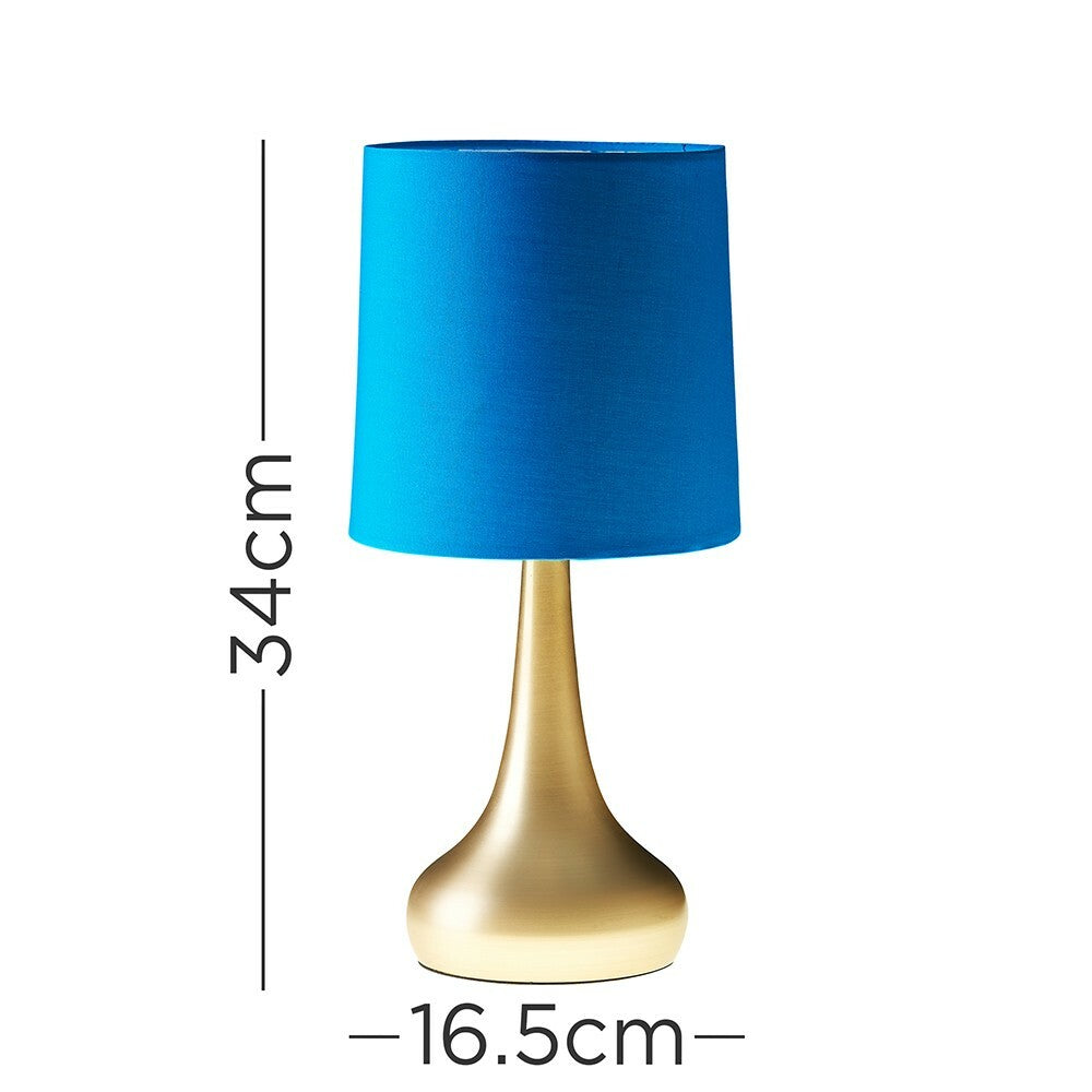 2 X Touch Table Lamps 34Cm Dimmer Bedside Lights Living Room Reading Small Lamp