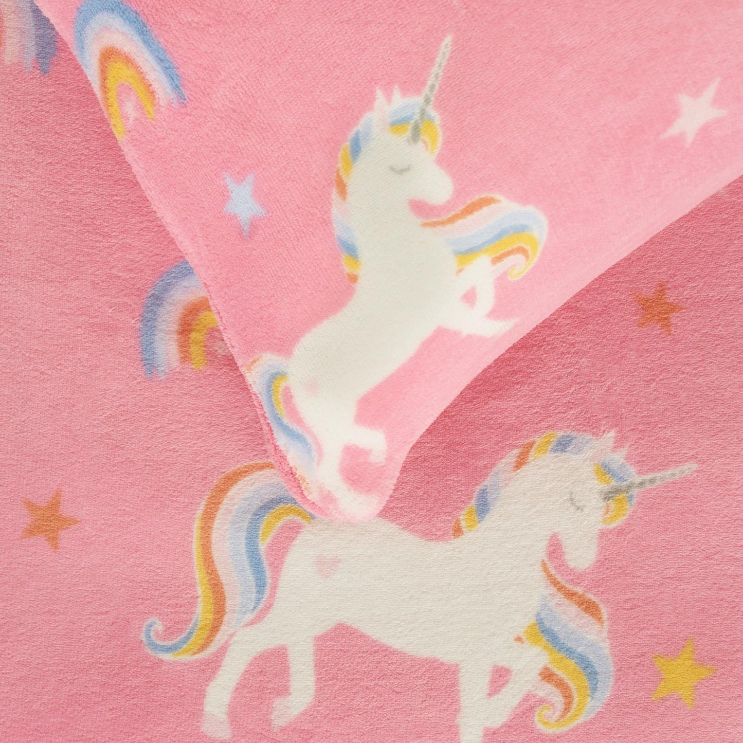 OHS Unicorn Fleece Duvet Cover Bedding Set Plush Warm Quilt Thermal Soft Kids