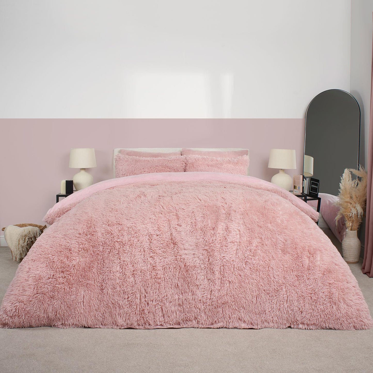 Teddy Duvet Cover Set Bedding Soft Fleece Faux Fur Shaggy Fluffy Cosy Quilt Warm
