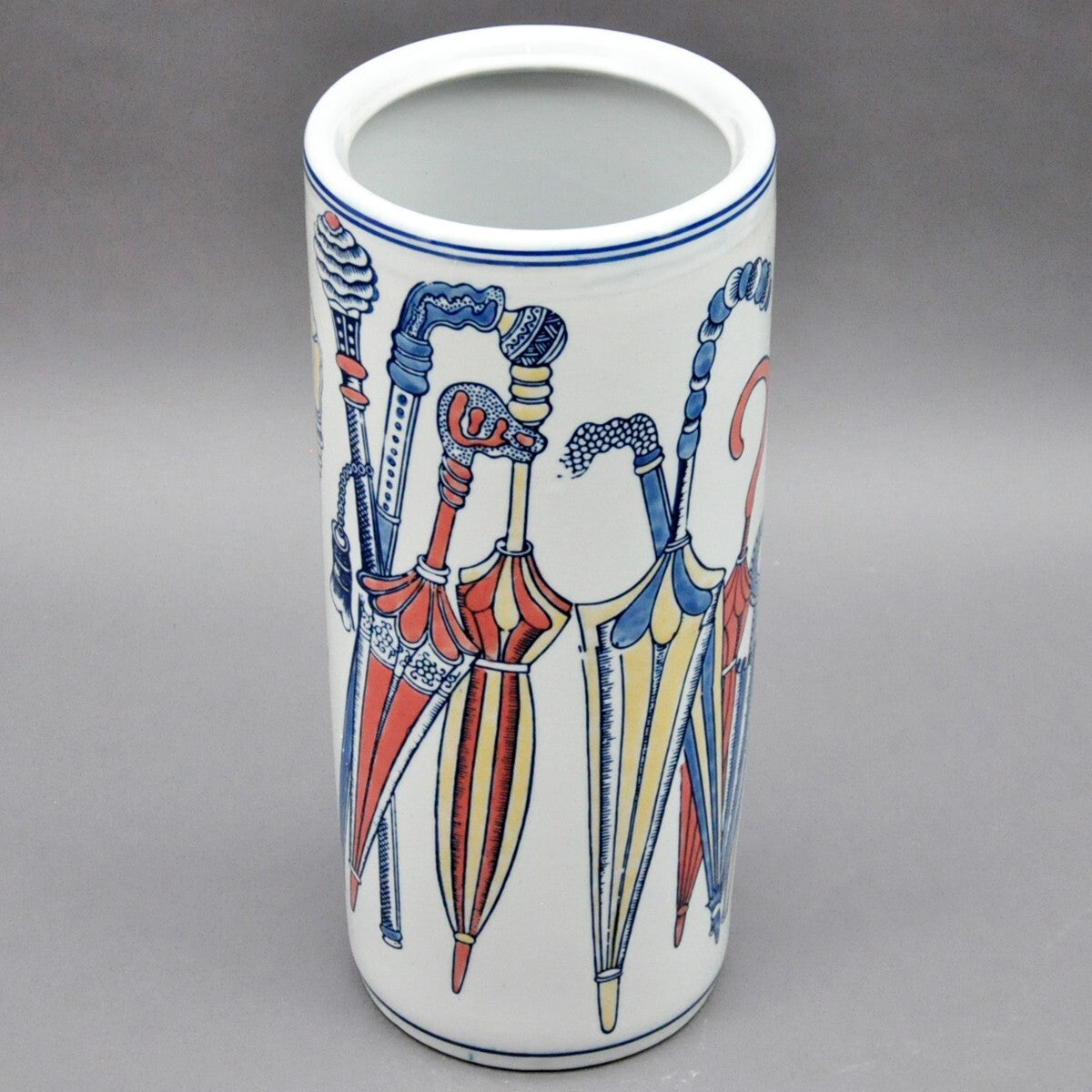 Classic Ceramic Multicolour Umbrella round Stand Perfect for Office, Home Decor