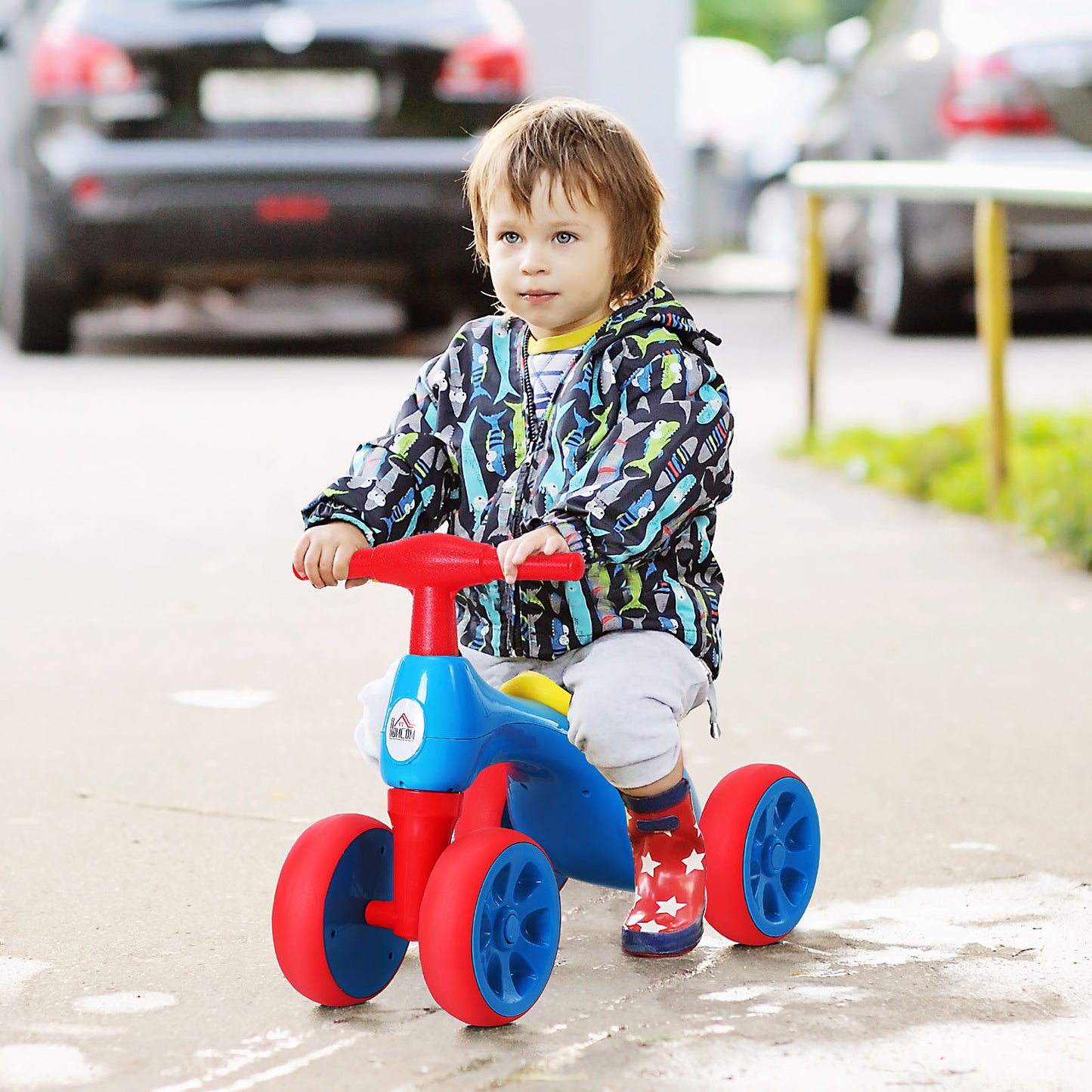Baby Balance Bike Toddler Safe Training 4 Smooth Rubber Wheels W/Storage Bin