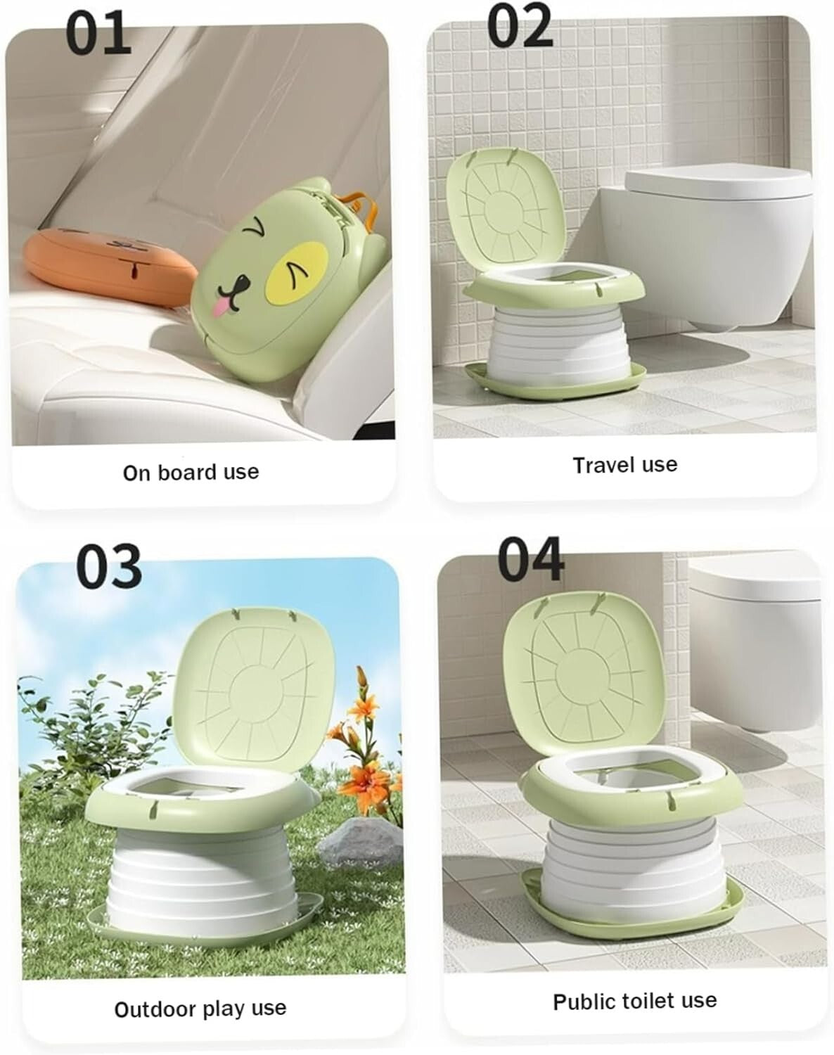 Travel Potty for Toddler Portable Foldable Potty Training Toilet for Boys Girls