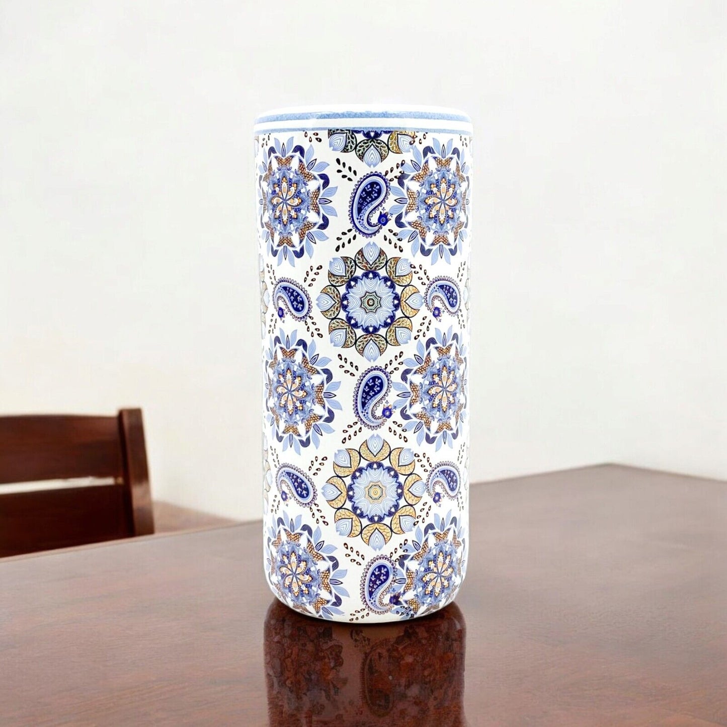 Classic Ceramic Multicolour Umbrella round Stand Perfect for Office, Home Decor