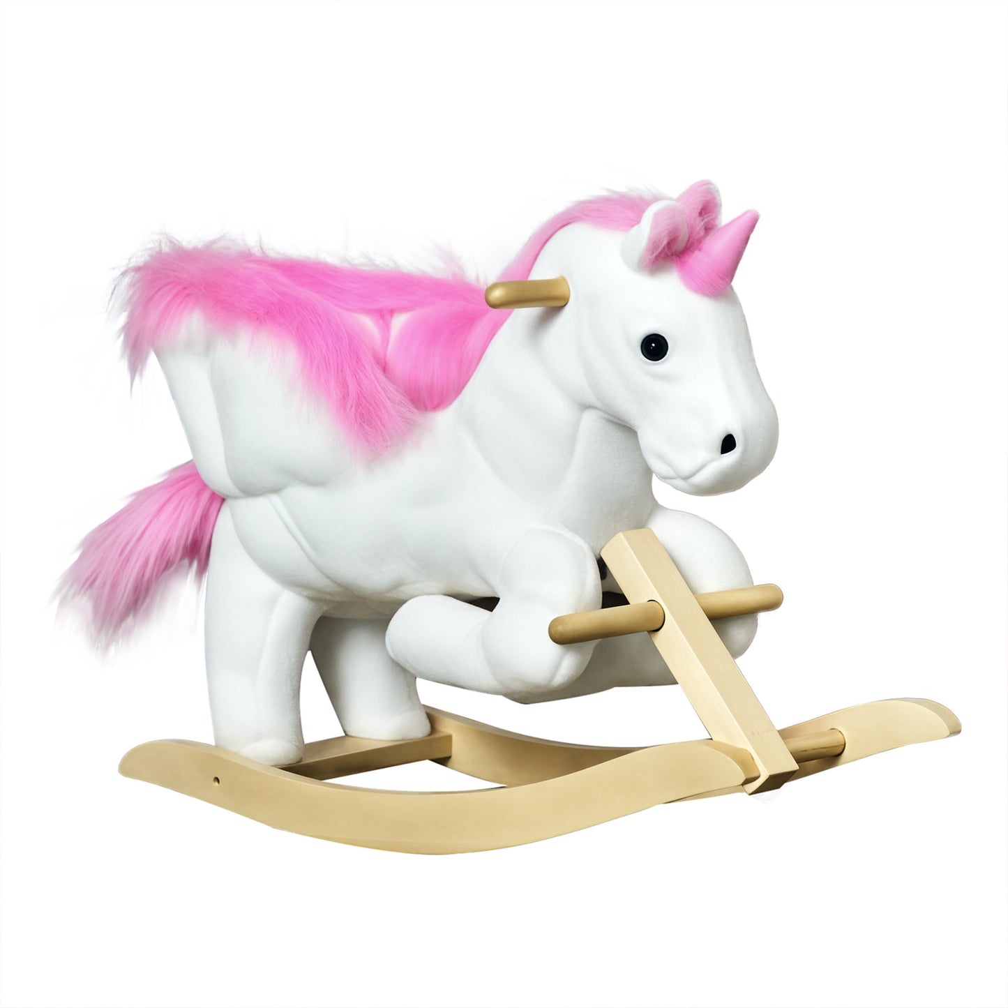Kids Ride on Unicorn Baby Rocking Horse Rocker Chair Plush Toy with Music