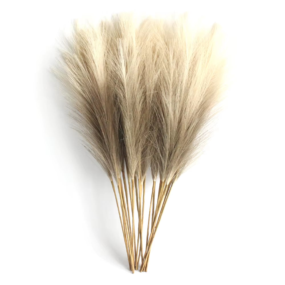 6PCS Artificial Pampas Grass Decor Fake Reed Flower Bouquet for Home Wedding UK