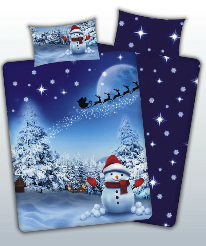 Festive Snowman Christmas Duvet Cover