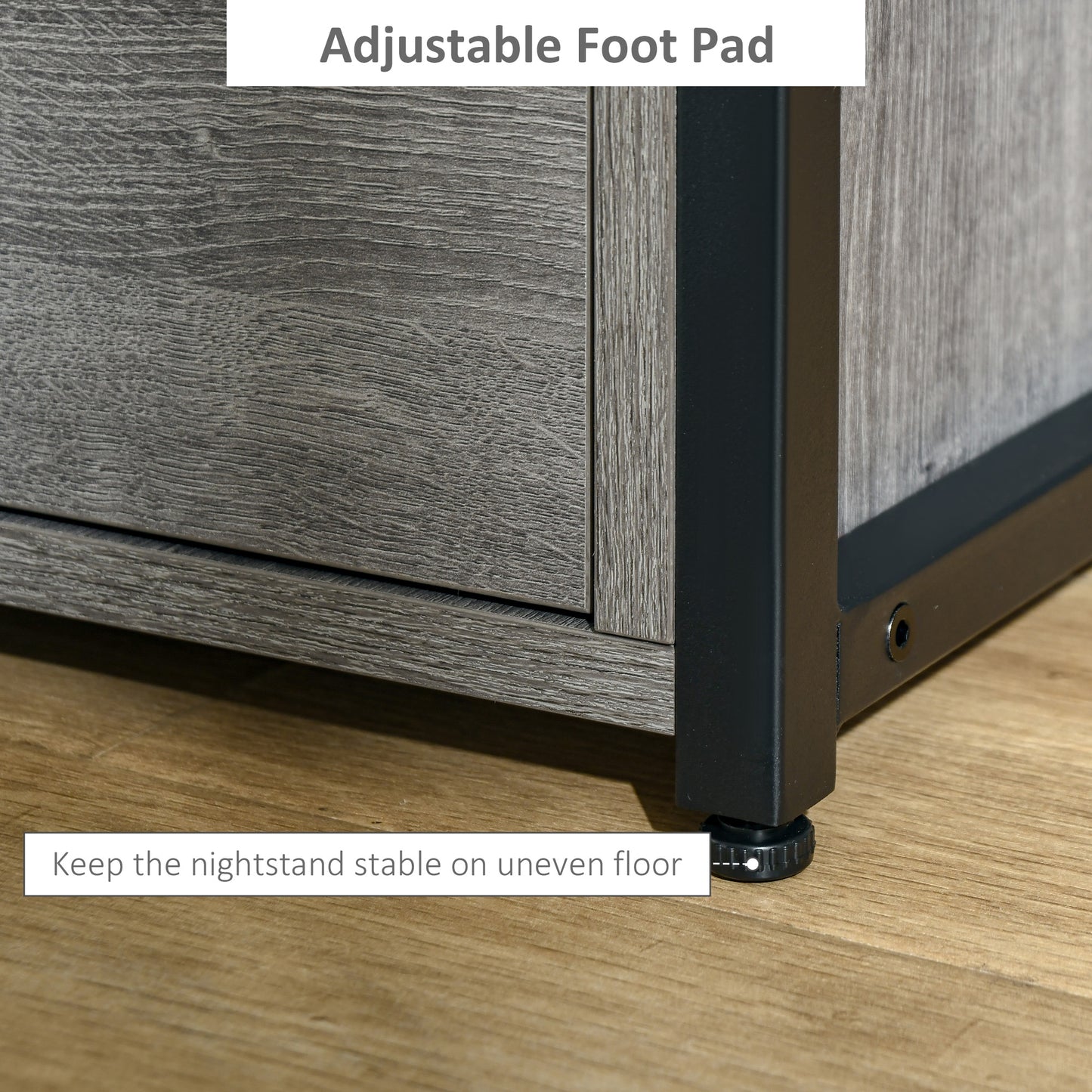 Bedroom Accent End Table with Shelf and Drawer