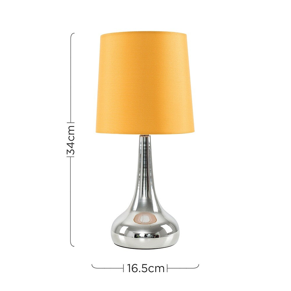2 X Touch Table Lamps 34Cm Dimmer Bedside Lights Living Room Reading Small Lamp