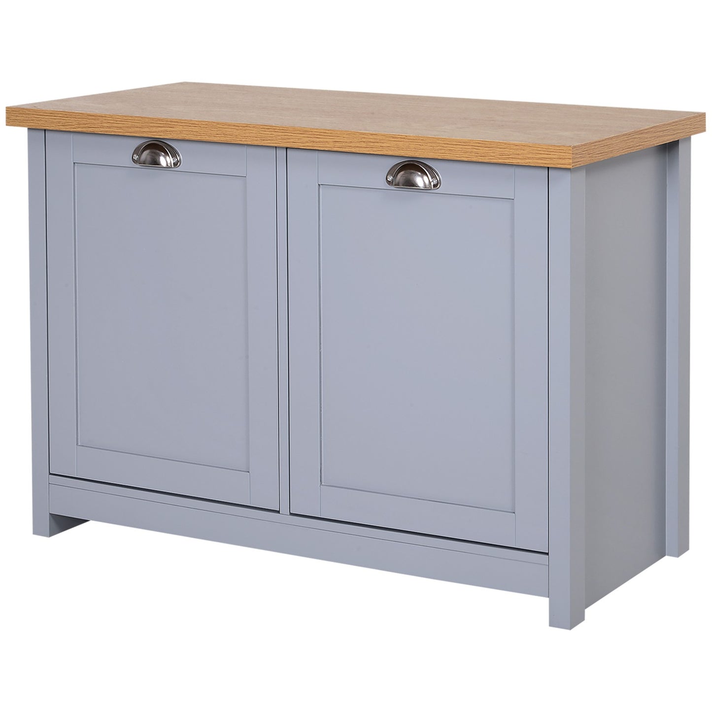 HOMCOM Shoe Cabinet 4Storage Units Wood Effect Top Entryway Livingroom Furniture