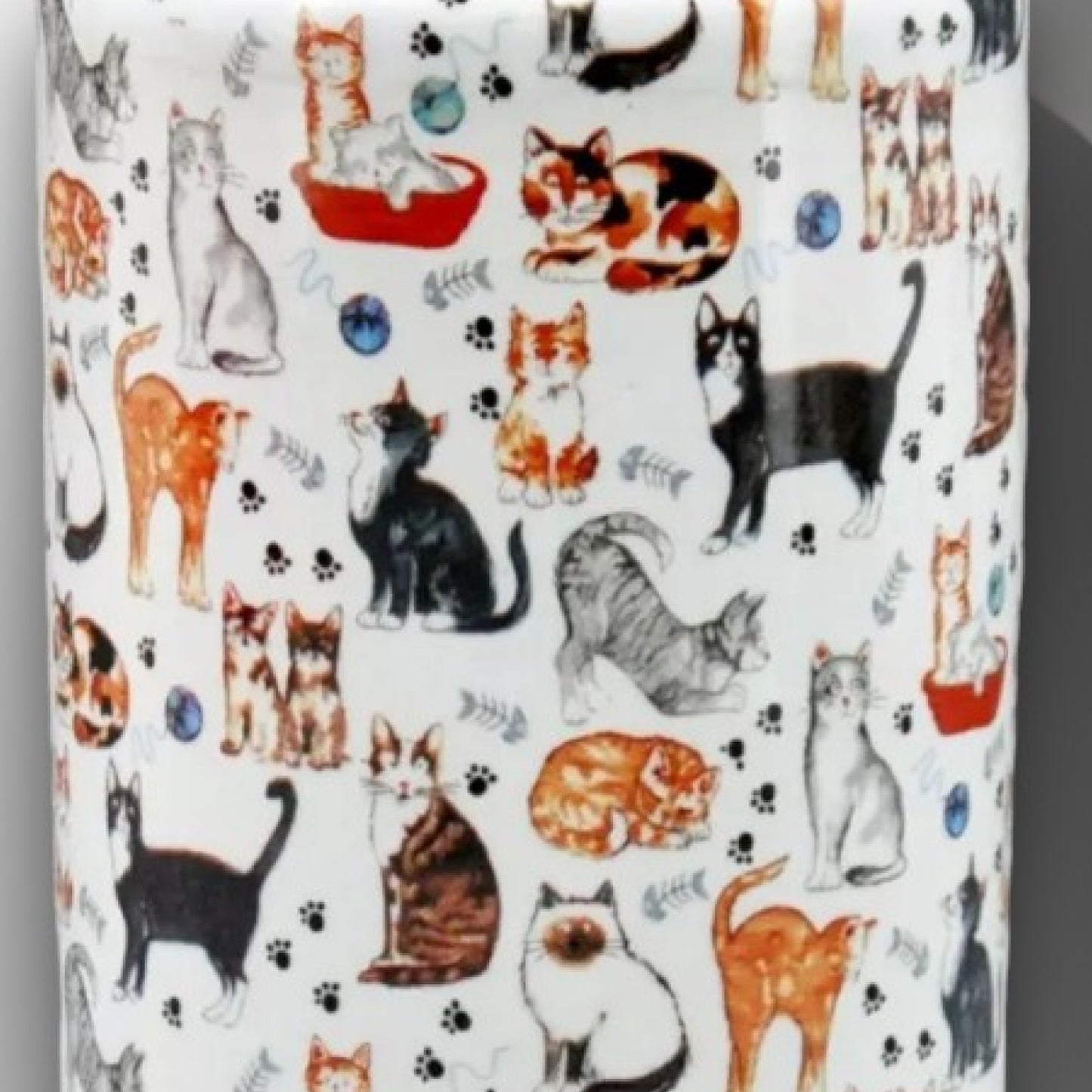 Classic Ceramic Colourful Cat Design Umbrella round Stand for Office, Home Decor