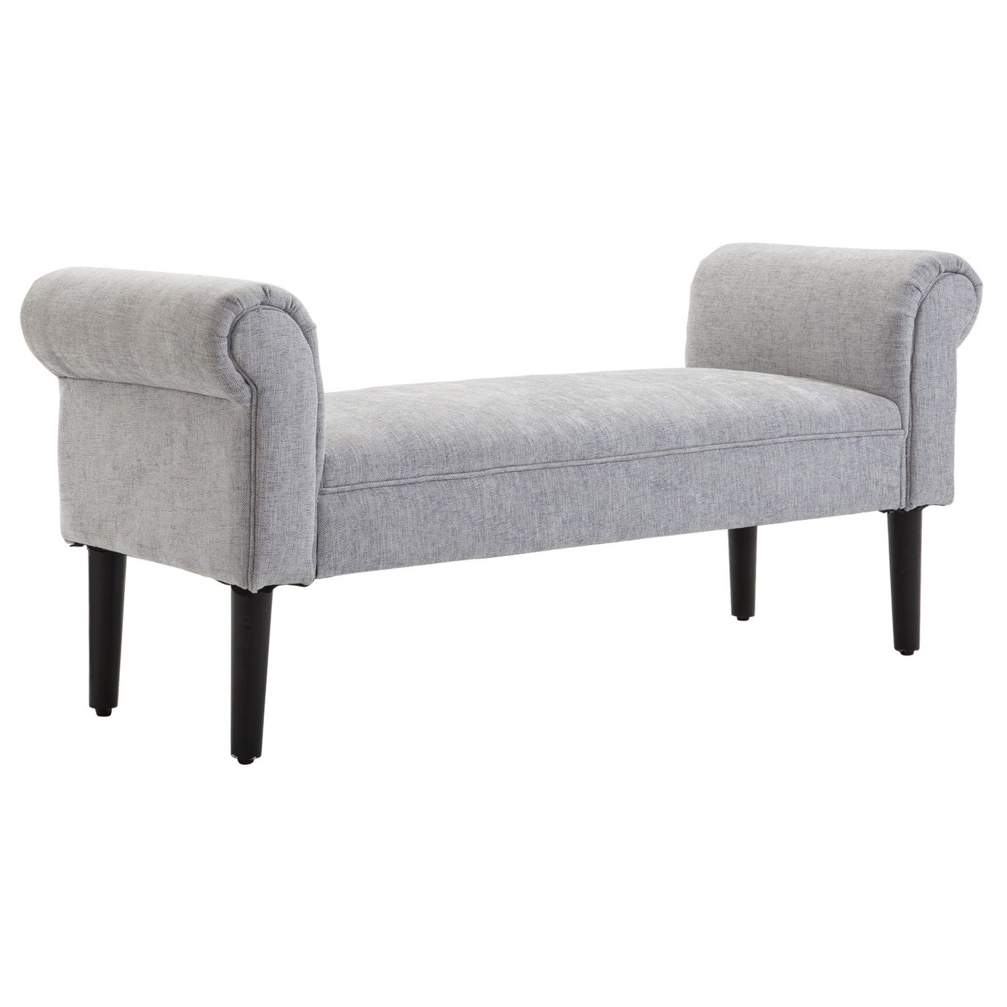 HOMCOM Deluxe Linen Bed End Arm Bench Bedside Bench Footstool Home Decor