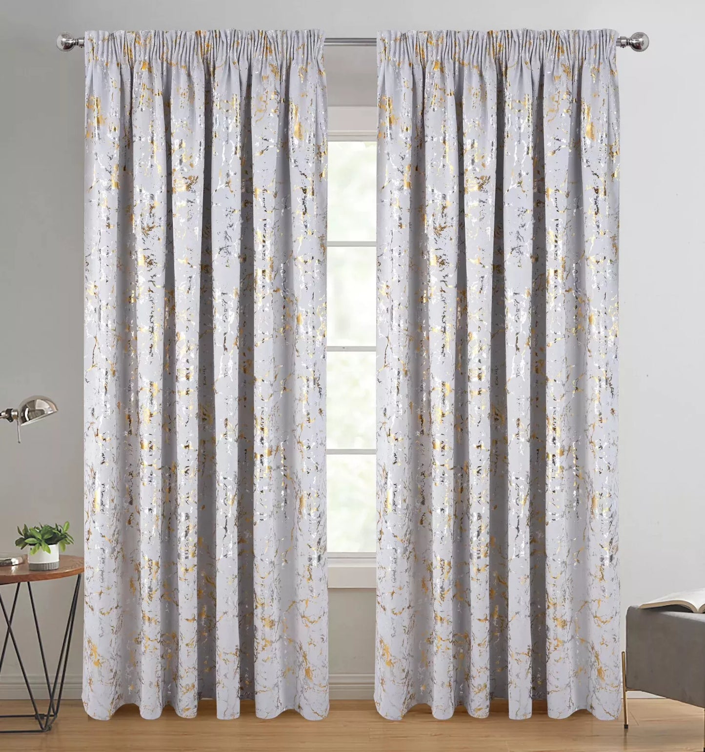 Calligraphy Galaxy Thermal Blackout Curtains