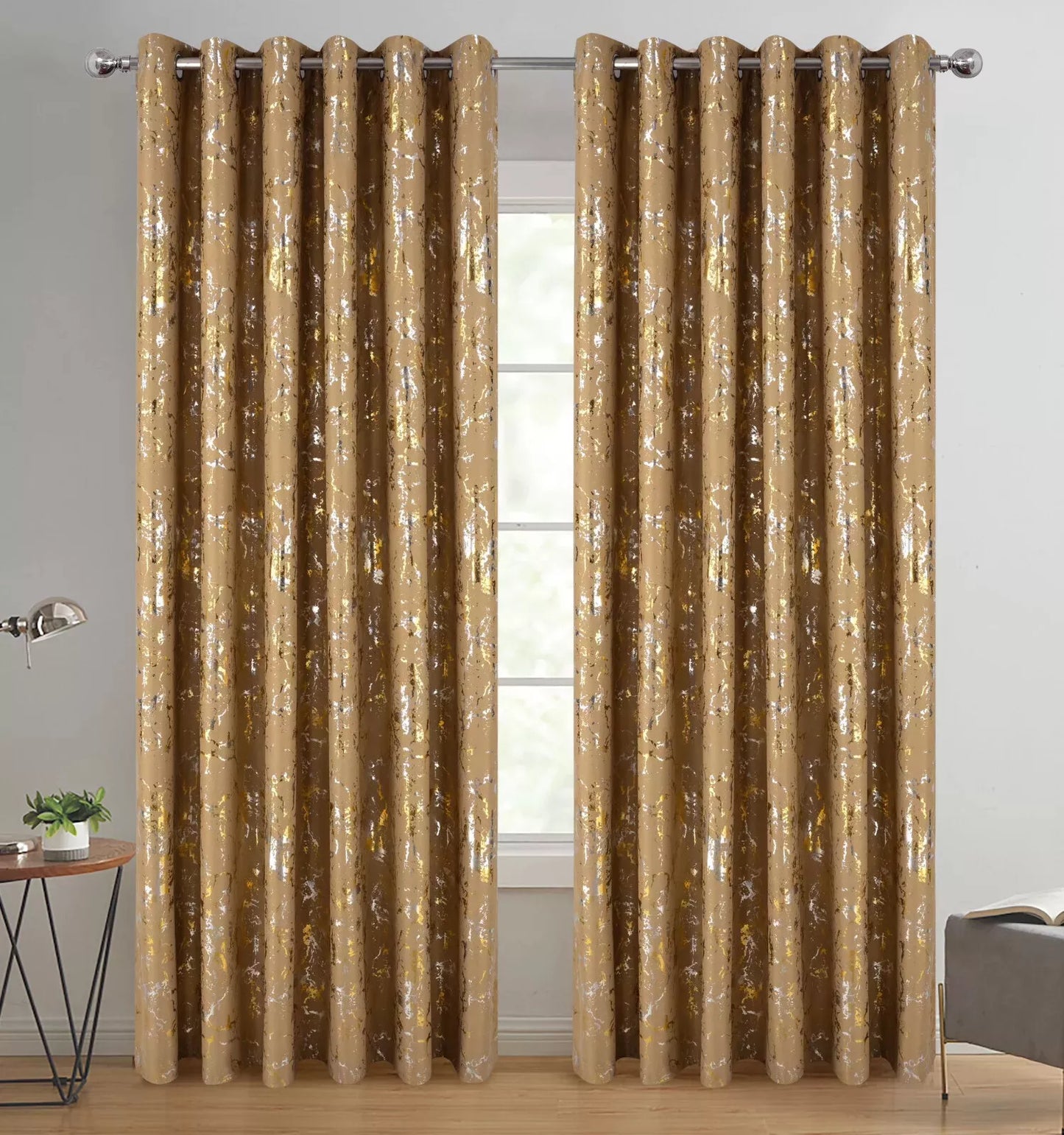 Calligraphy Galaxy Thermal Blackout Curtains
