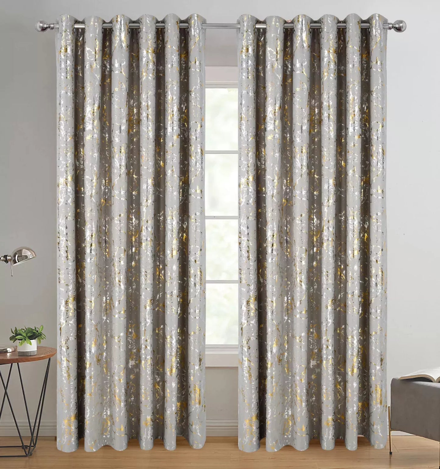 Calligraphy Galaxy Thermal Blackout Curtains