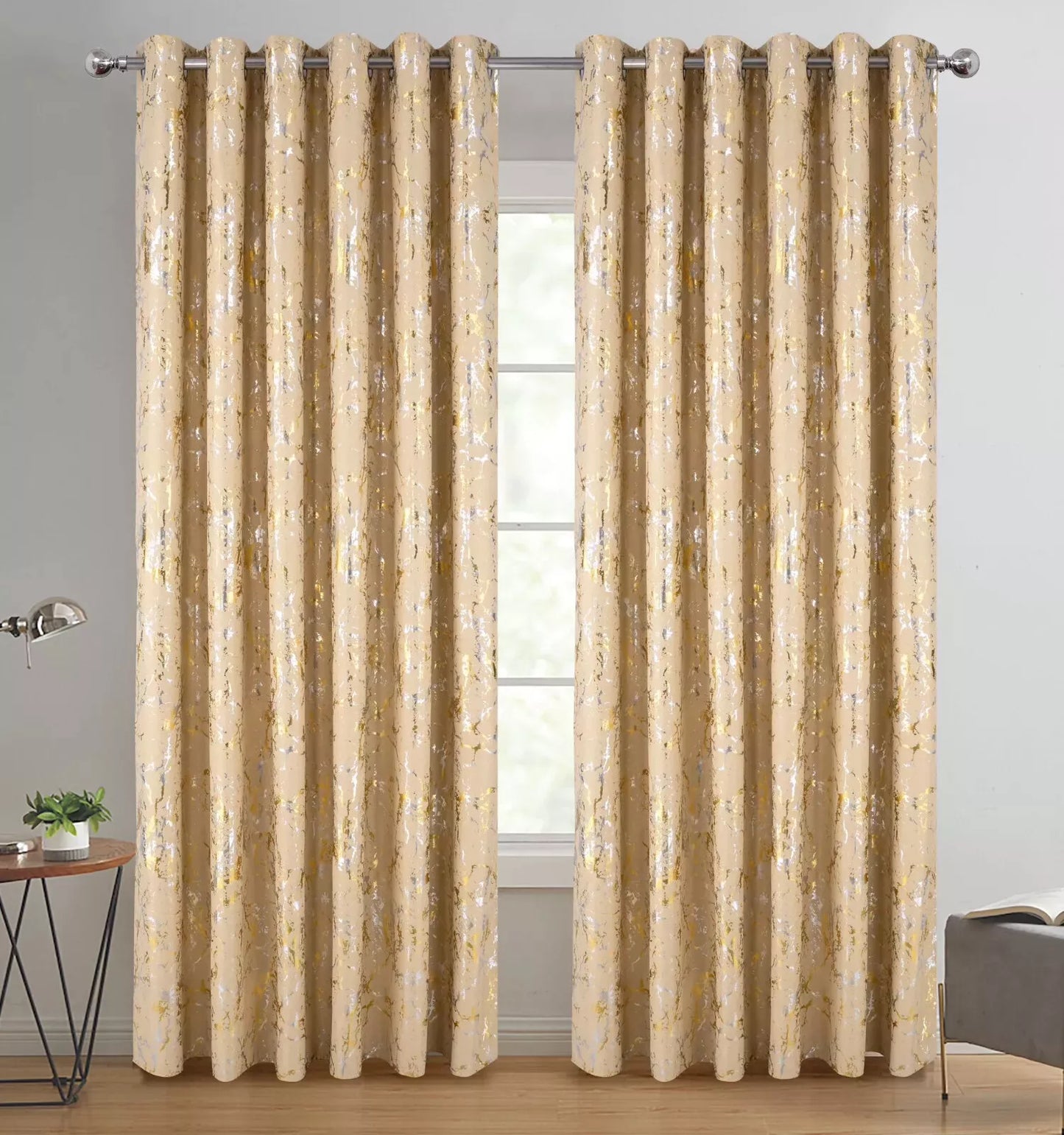 Calligraphy Galaxy Thermal Blackout Curtains