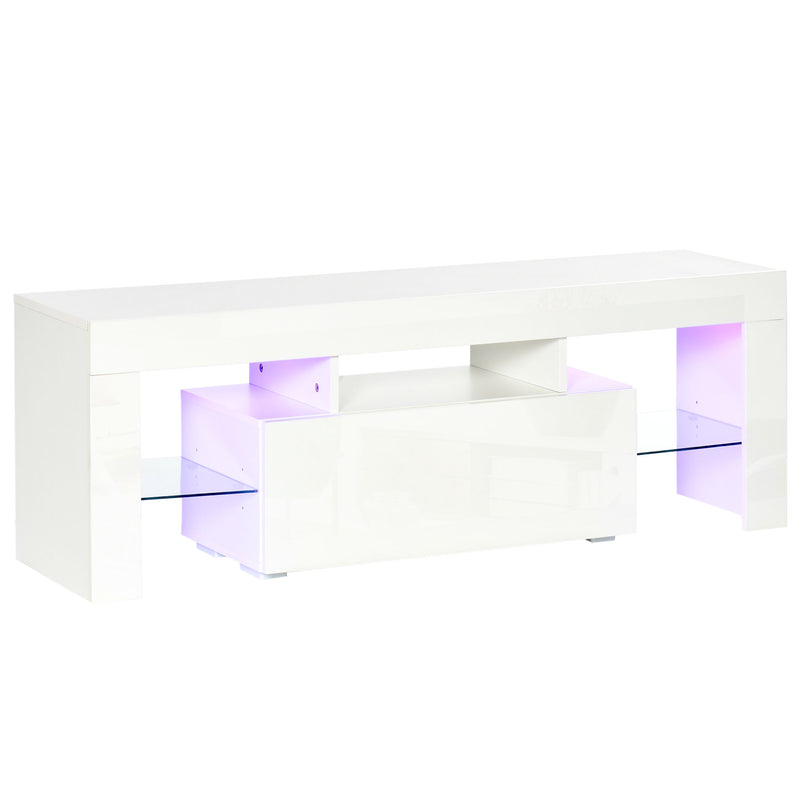 TV Stand Cabinet W/ LED Lights. - Gloss Finish - Cints and Home