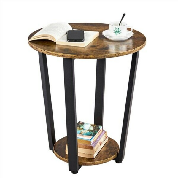 Wood/Metal Nightstand Side Table - Cints and Home