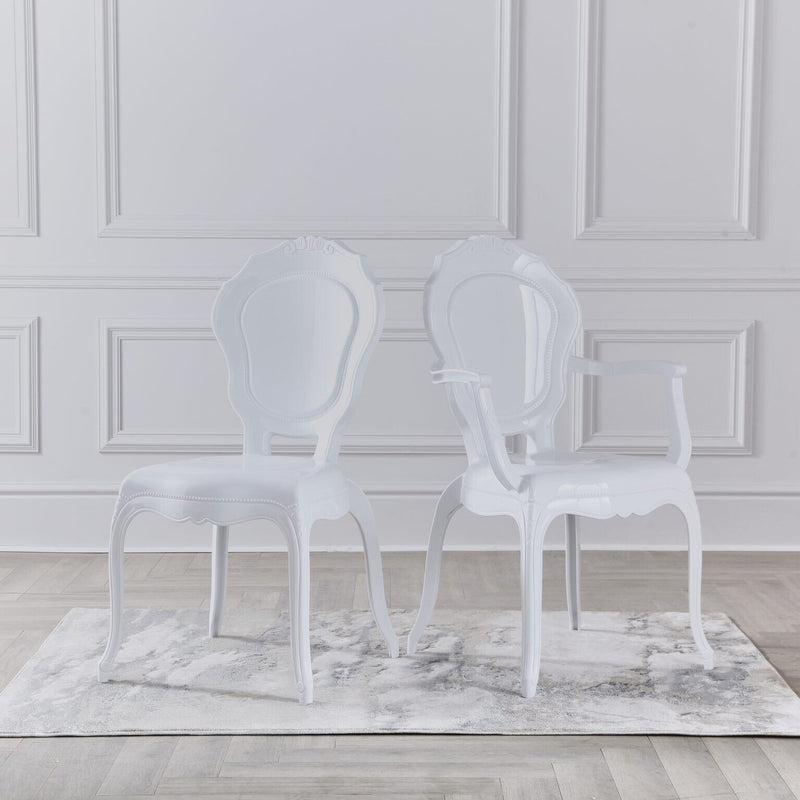 White Gloss Stackable Chair