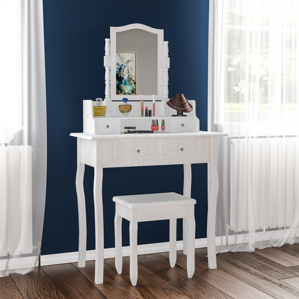 White Makeup Desk - Cints and Home