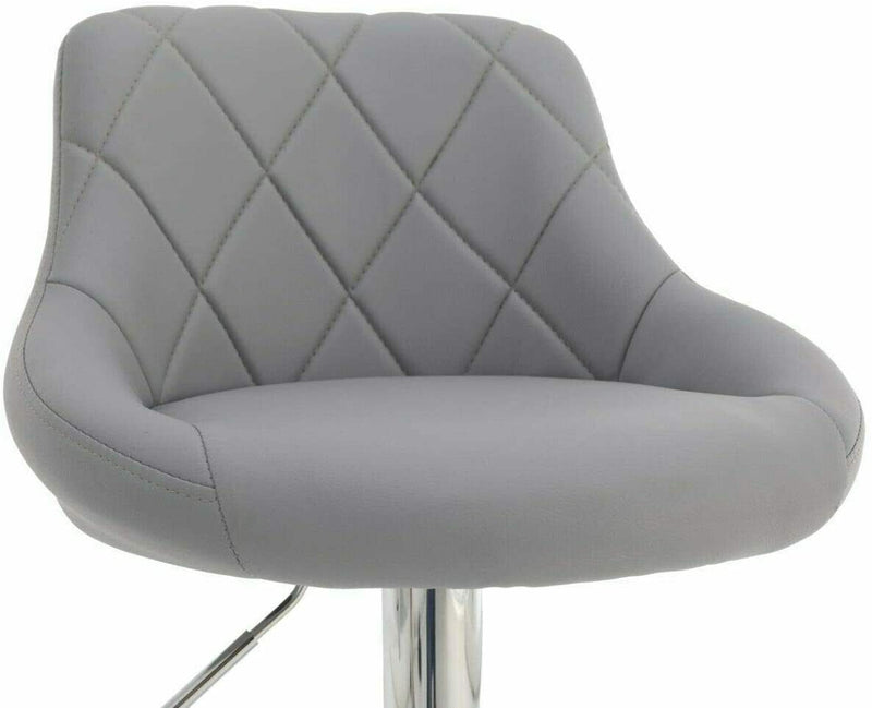 Grey Bar Stools, set of 3 Leather. - Cints and Home