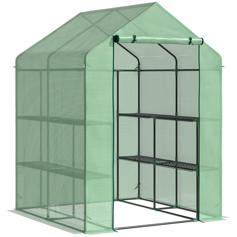Green Walk-in Polytunnel Greenhouse - Cints and Home