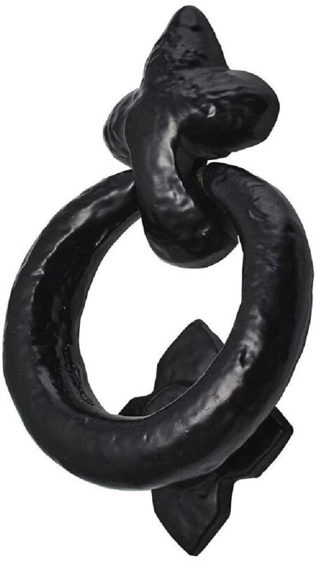 Black Antique Cast Iron Ring Door Knocker - Cints and Home