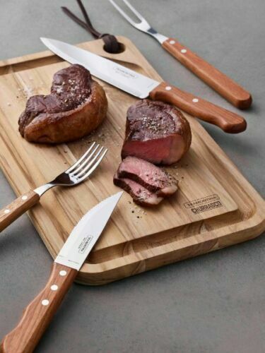Jumbo Steak Knives Set of 4 Churrasco Wood
