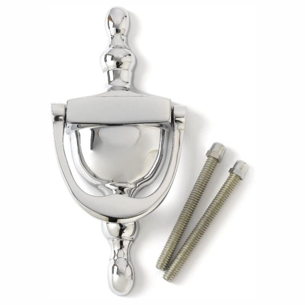 DOOR KNOCKER Polished Chrome Silver Victorian Design - Cints and Home