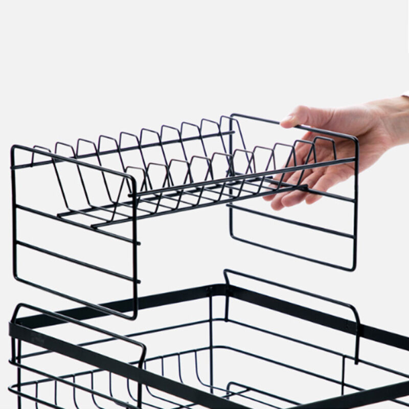 Large Dish Drainer Rack with Drip Tray Metal