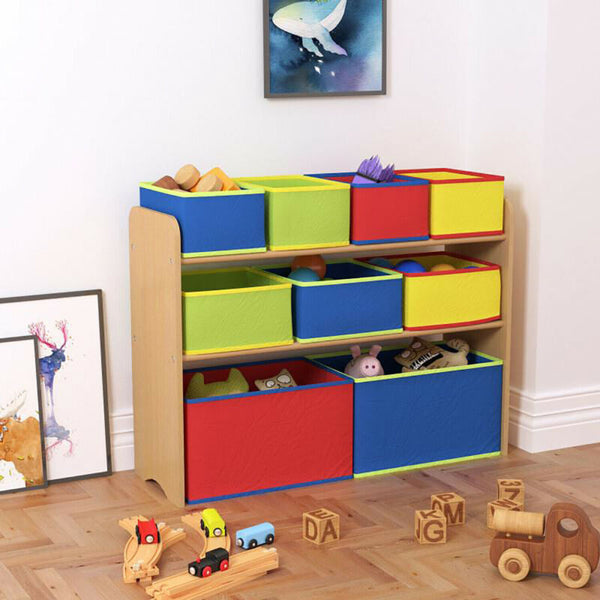 Wooden Kids Children Toy Storage Rack shelf