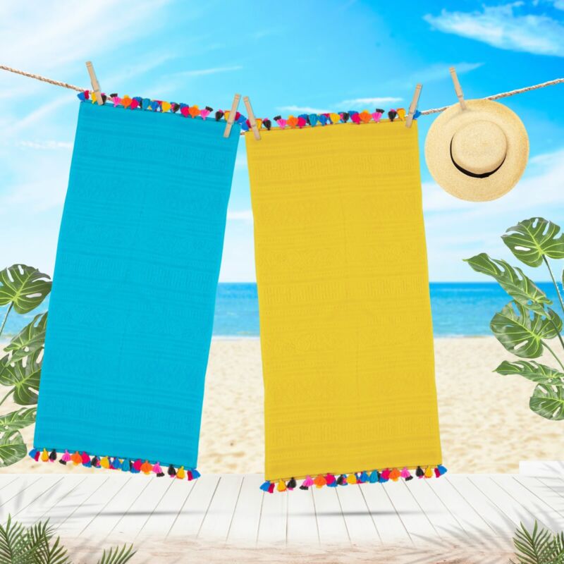 Cotton Beach Towel Sheet Quick Dry Soft Jacquard