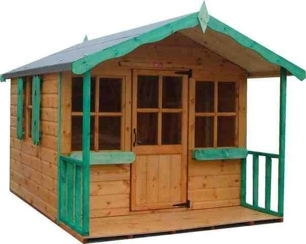 CHILDRENS WOODEN T&G PLAYHOUSE 7FT X 6FT - Cints and Home