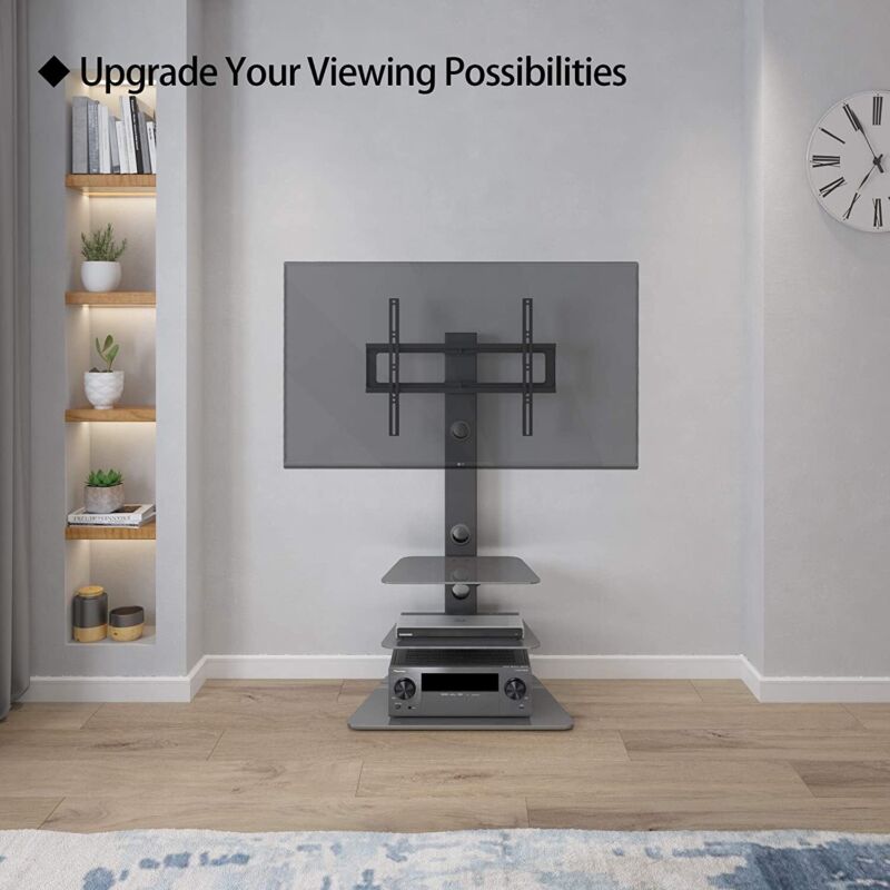 TV Stand With Swivel Bracket, 3 Shelf For Screens - Cints and Home