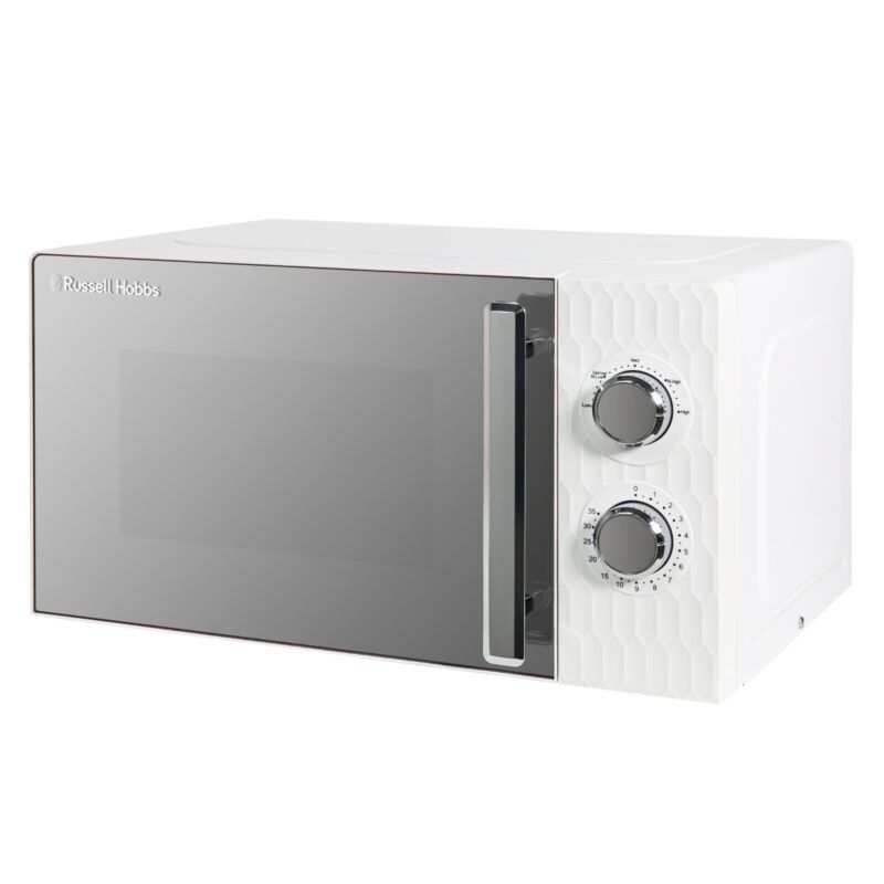 Manual Microwave 17 Litre 700W Honeycomb Pattern White