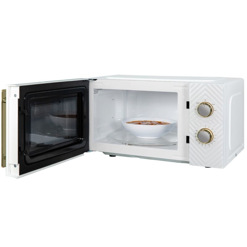 White Microwave 17L 700W Manual with Dial Control Defrost