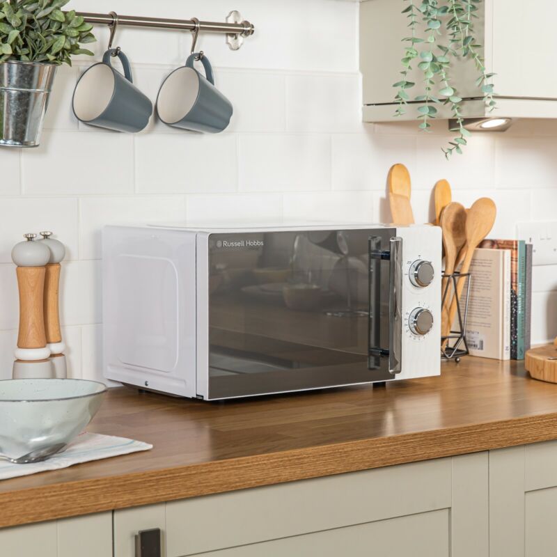Manual Microwave 17 Litre 700W Honeycomb Pattern White