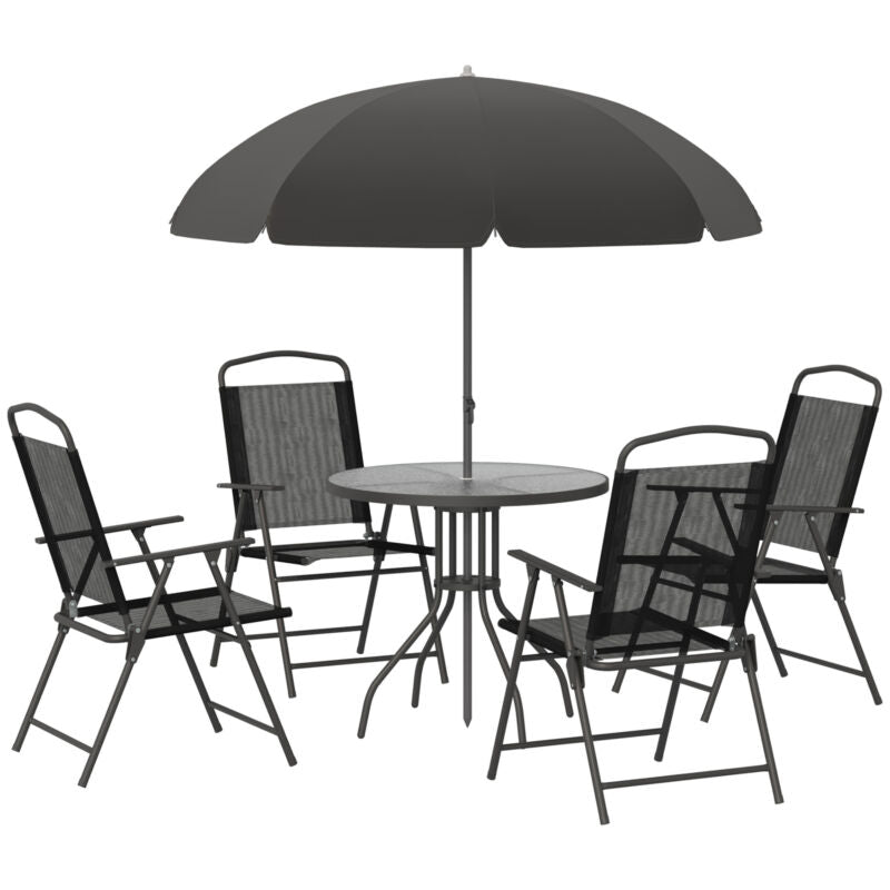 Outsunny 6PC Garden Dining Set Outdoor Furniture