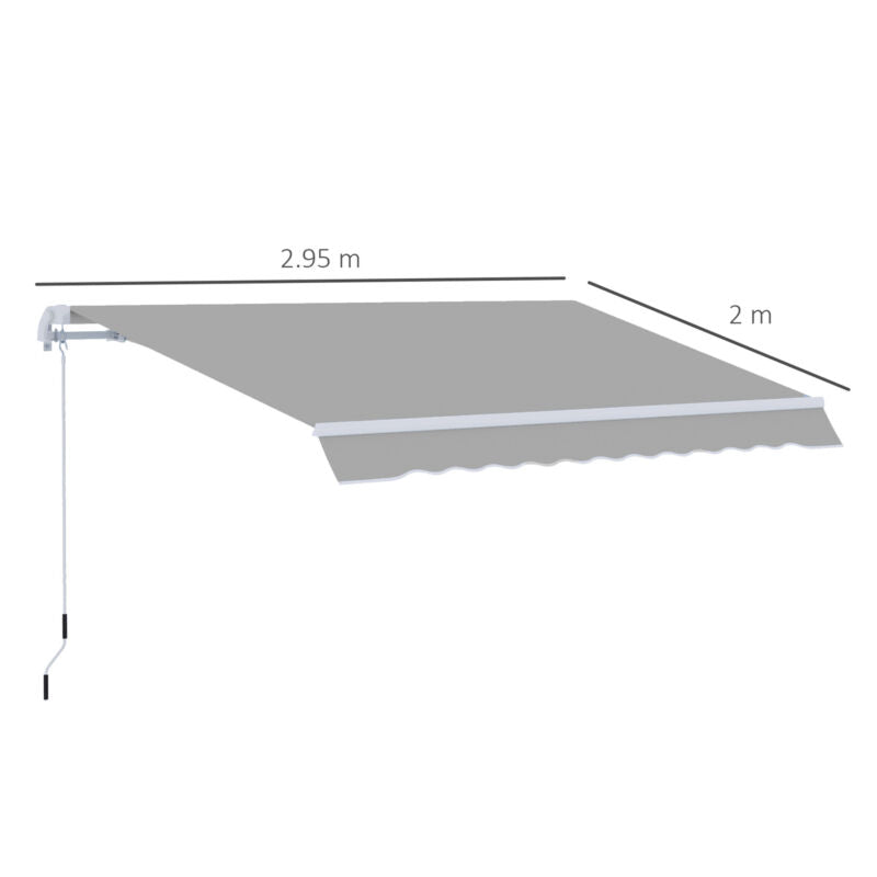 Awning Canopy Manual Retractable Porch Sun Shade