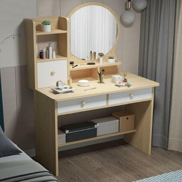 Wooden White Oak Dressing Table - Cints and Home