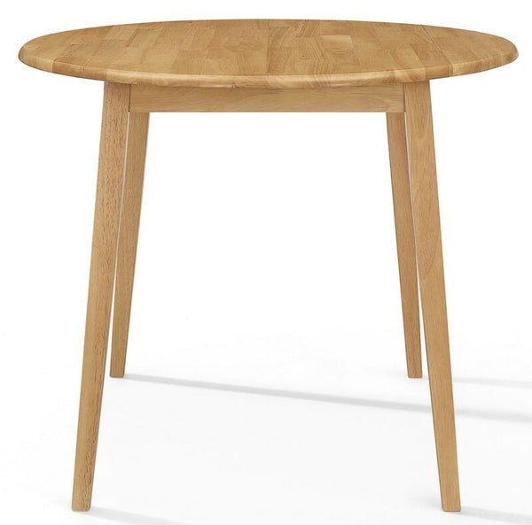 Small Wooden Kitchen Drop Leaf Round Dining Table - Cints and Home