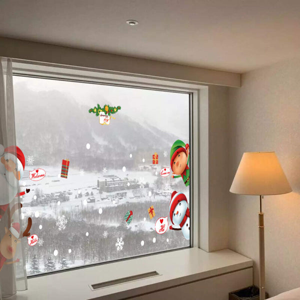 Christmas Santa Removable Window Stickers Xmas - Cints and Home