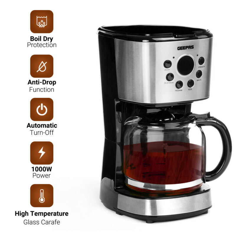 Filter Coffee Maker Machine 12 Cup Automatic