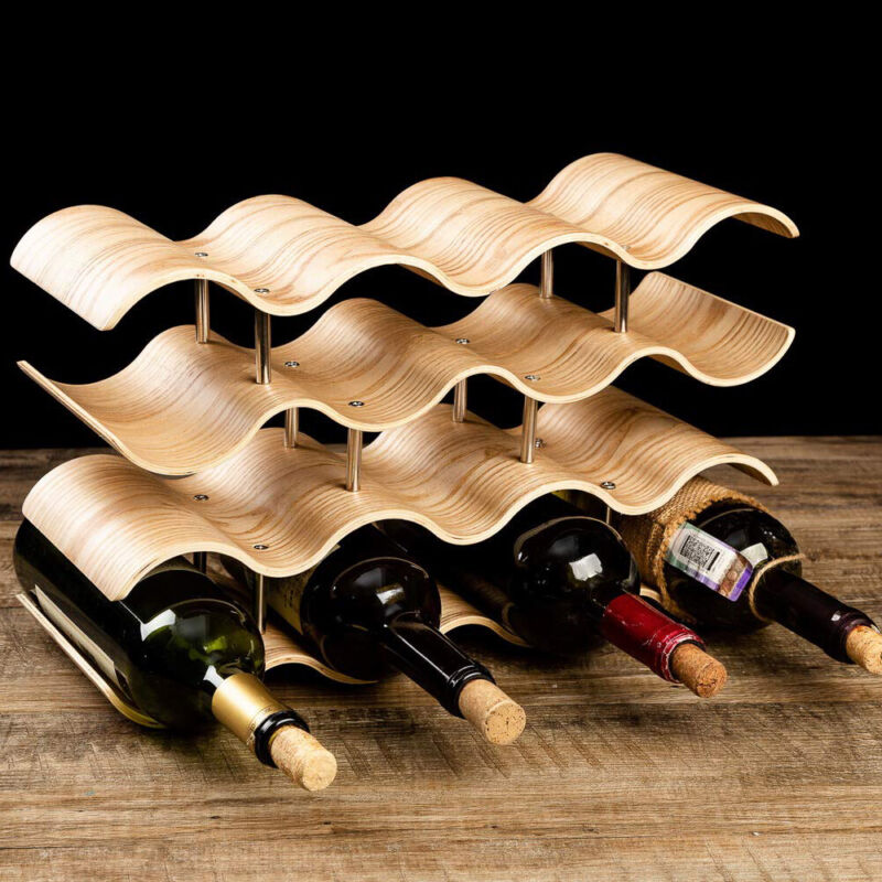 Wooden Wave Wine Rack/Creative Home Grape