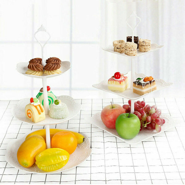 3 Tier Plastic Cake Stand Afternoon Tea