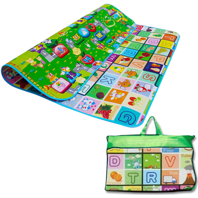 KIDS CRAWLING 2 SIDE PLAY MAT EDUCATIONAL GAME - Cints and Home